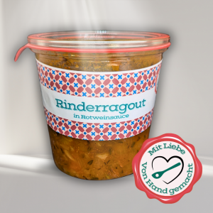 Rinderragout in Rotweinsauce