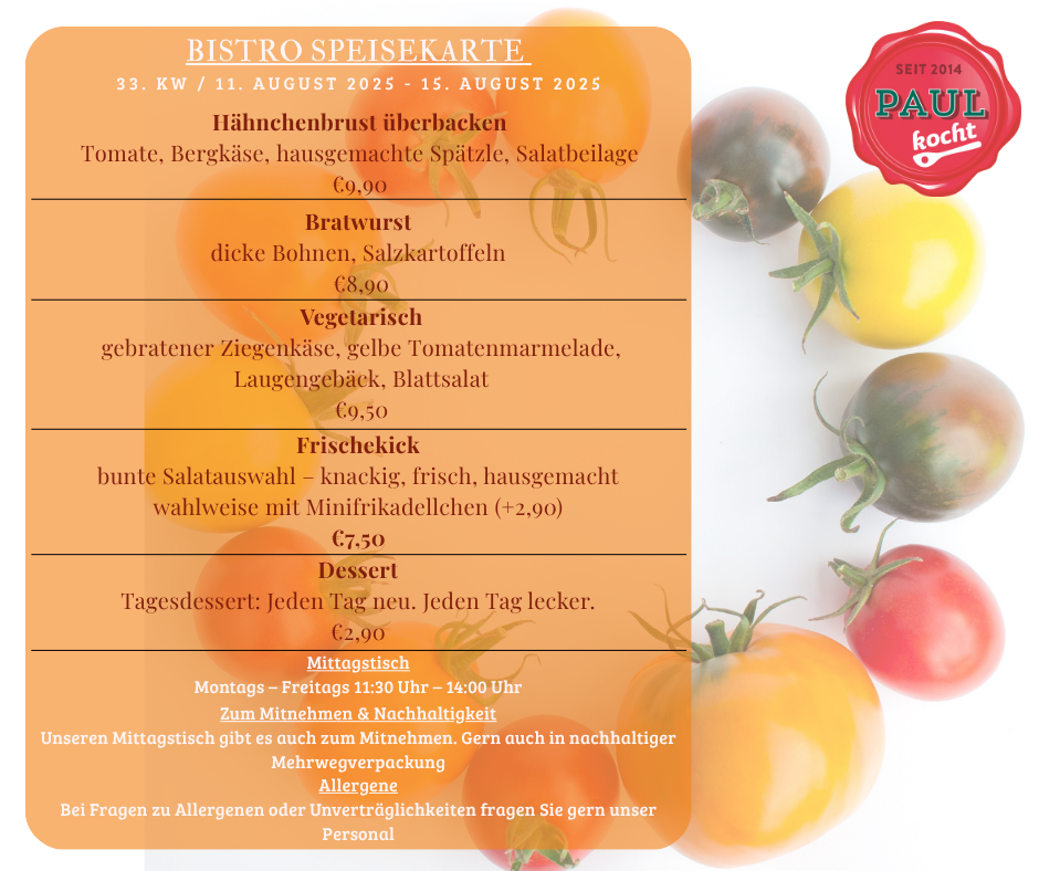 Speisekarte Speisekarte