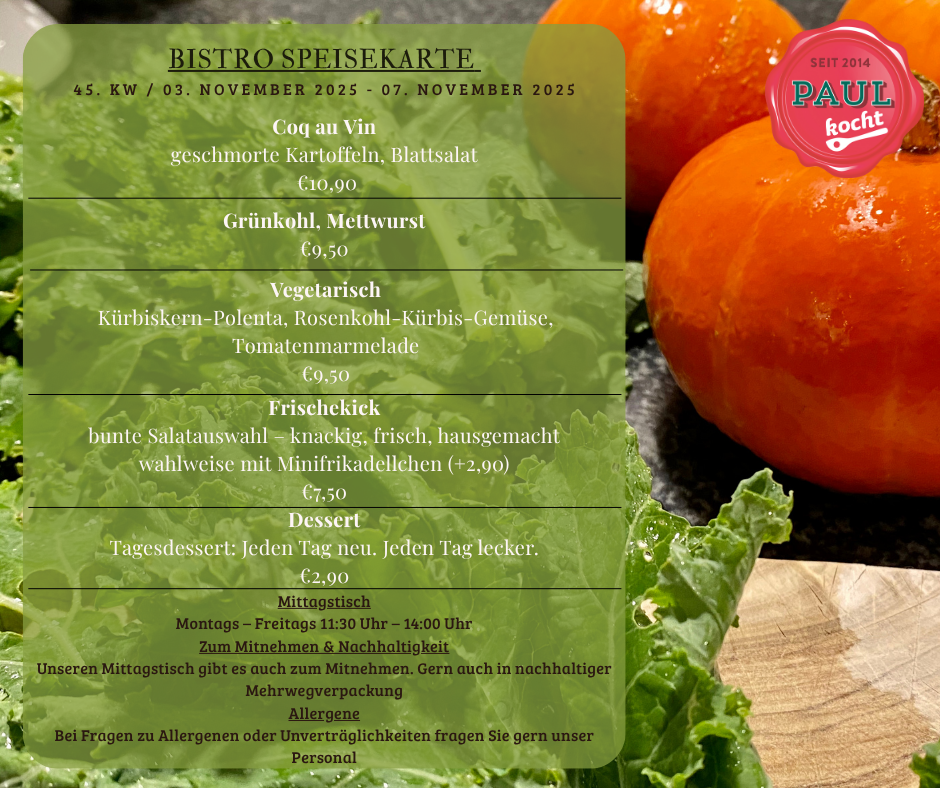Speisekarte KW 45